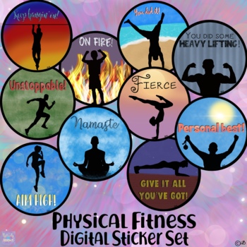 Preview of Digital Reward Stickers - Fitness Theme