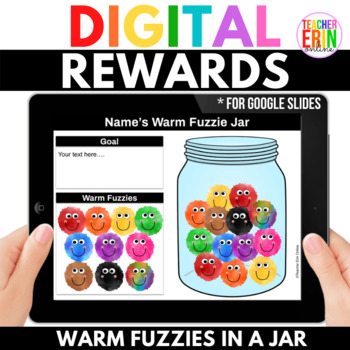 Preview of Digital Rewards WARM FUZZIES JAR | Student Incentive Charts for Google Slides