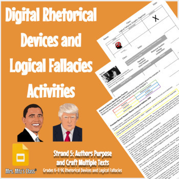 Preview of Digital-Rhetorical and Logical Fallacies Slideshow + Activities