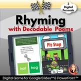 Digital Rhyming Words Activity with Decodable Poems