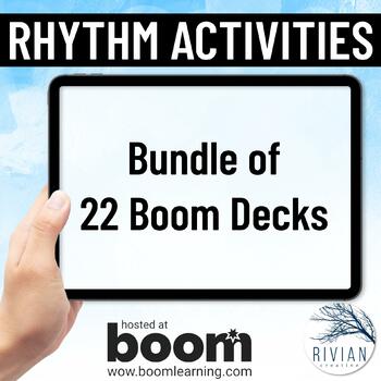 Preview of Digital Rhythm Activities for Music Theory Boom Card BUNDLE