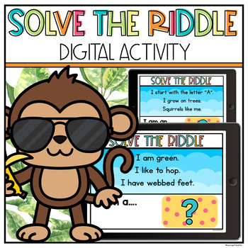 Preview of Digital Riddles Google Slides | Digital Games Kindergarten & First Grade