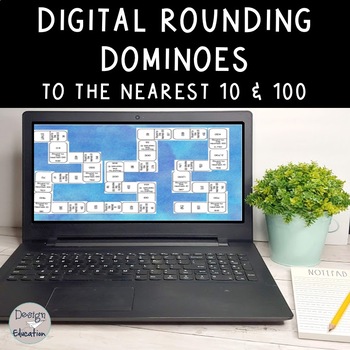 Preview of Digital Rounding Game Dominoes to the Nearest 10 and 100 l Distance Learning