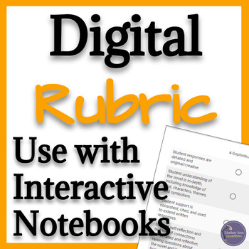 Preview of Digital Rubric for Any Reading Notebook for Google Forms
