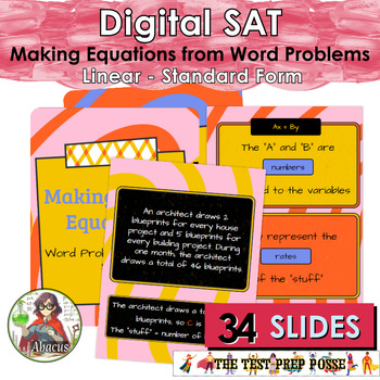 Preview of Digital SAT Lesson: Making Linear Equations From Word Problems in Standard Form