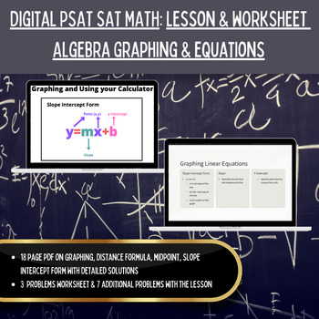 Preview of Digital SAT MATH High School Lesson & Worksheet Algebra Graphing and Equations