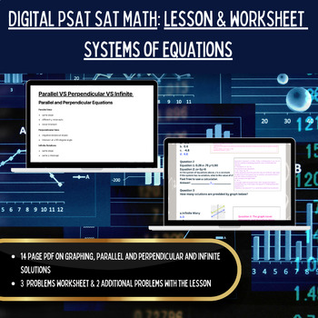 Preview of Digital SAT MATH High School Lesson & Worksheet Algebra Systems of Equations