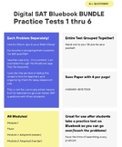 Digital SAT MATH Practice Tests 1 thru 6 All Bundled Toget