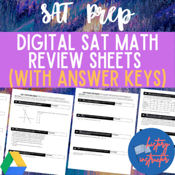 Preview of Digital SAT Math Review Sheets (with answer keys!)