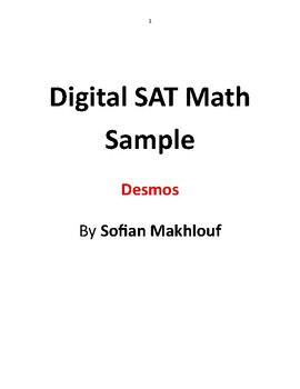 Preview of Digital SAT Math Sample