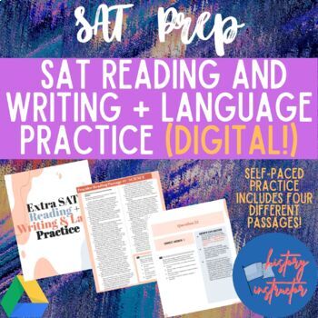 Preview of Digital SAT Reading and Writing & Language Self-Paced Practice