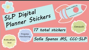 Preview of Digital SLP Planner Stickers! Plan with POP!