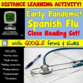 Digital SPANISH FLU PANDEMIC Close Reading Activity Set fo
