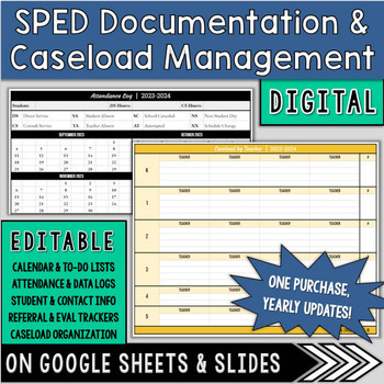 Preview of Digital SPED Documentation & Caseload Management Forms (EDITABLE)