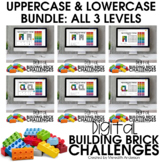 Digital STEM Activity: Building Bricks Alphabet Uppercase 