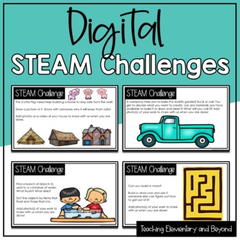 Preview of 55 Digital STEAM Challenges for Kindergarten and Grade One