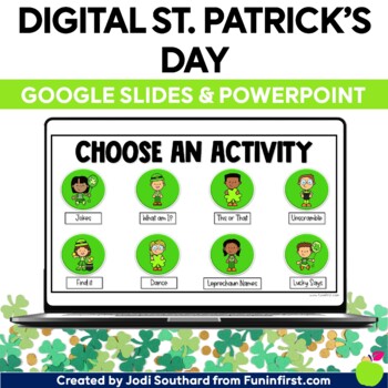 Preview of Digital Saint Patrick's Day | Games and Activities | Google Meet Zoom