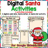 Digital Santa Christmas activities: Letter to Santa, Drag 