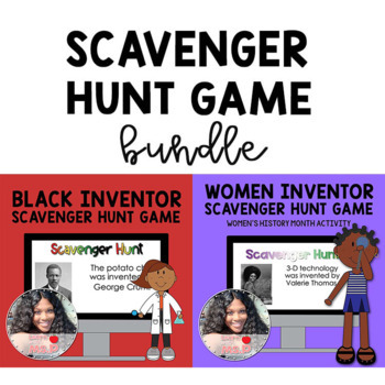 Preview of Inventor Scavenger Hunt Game Bundle for Distance Learning