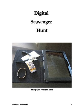 Preview of Digital Scavenger Hunts-Higher Level Thinking Skills - Lesson Plan