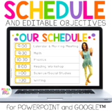 Digital Schedule & Objectives for Google (TM) and PowerPoint