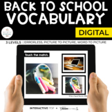 Digital School Vocabulary (3 Levels) | Special Education