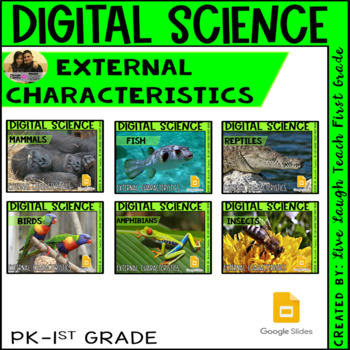 Preview of Digital Science Interactive Lessons: External Characteristics of Animals Bundle