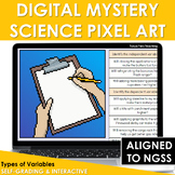 Digital Science Pixel Art Mystery Picture Types of Variabl