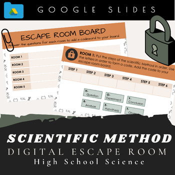 Preview of Digital Scientific Method Escape Room- High School Science