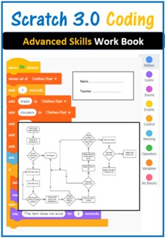 Preview of Digital Scratch Coding Activities Computer Worksheets - Advanced Skill