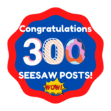 Digital Seesaw post achievement stickers 50 - 300