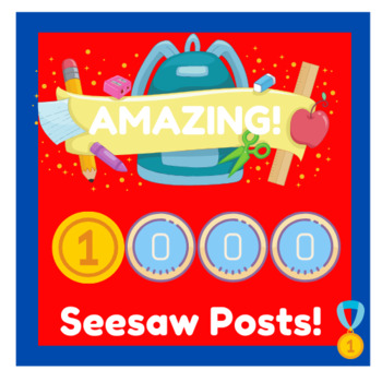 Preview of Digital Seesaw post achievement stickers 700 - 1000