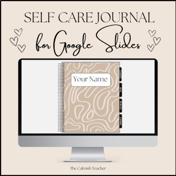 Preview of Digital Self-Care Journal for Google Slides (Intentional Journaling) 