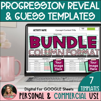 Preview of Digital Self Checking Google Sheets Activity Template Bundle - Commercial Use