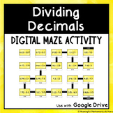 Digital Self Correcting Maze Activity: Dividing Decimals