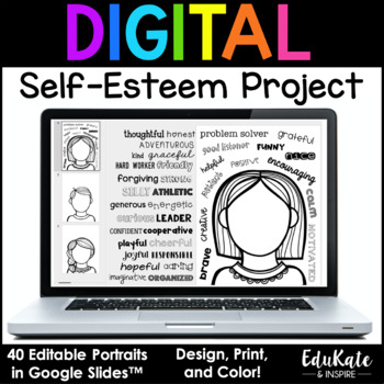 Preview of Self-Esteem Activity for Boosting Confidence - Positive Character Traits