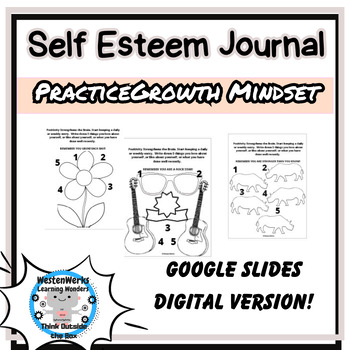 Preview of Digital Self Esteem Journal  | Teach Self Reflection