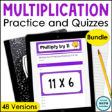 Digital Self-Grading Multiplication Practice and Quizzes BUNDLE
