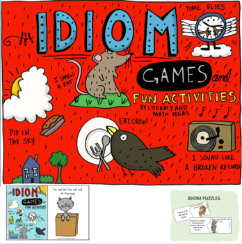Preview of Self-Grading Digital and Printable Illustrated Idiom Games and Activities