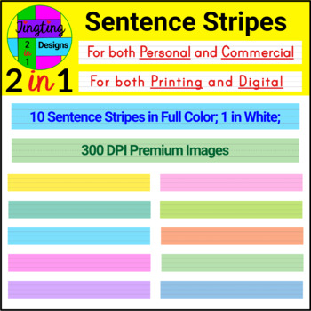 Preview of Sentence Stripes Clip Art Commercial Use Moveable Pieces {Tingting Designs}