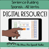 Digital Sentence Structure Practice Spanish -AR verbs Buil