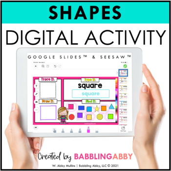 Preview of Digital Shape Activities Google Classroom™ and Seesaw™ Distance Learning