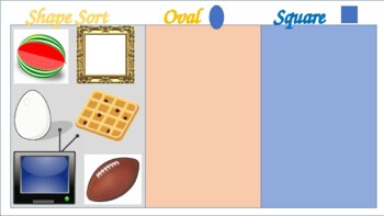 Preview of Digital Shape Sort:  Oval vs Square