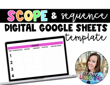 Preview of Digital Sheets Scope and Sequence