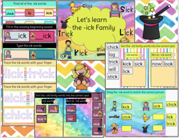 Preview of Digital- Short I Bundle- Word Family Games for Google Slides