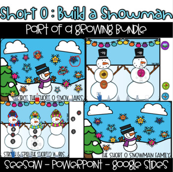 Preview of Digital Short O Snowmen -Seesaw - Google Slides - Powerpoint