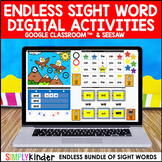 Digital Sight Word Activities : Google & Seesaw (ENDLESS) 