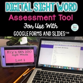 Digital Sight Word Assessment Tool