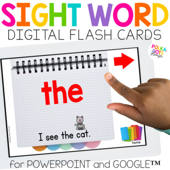 Preview of Digital Sight Word Flash Cards | Sight Words Fluency