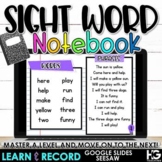 Digital Sight Word Fluency Phrases Notebook 